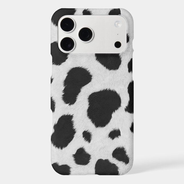 Black and white Cowhide skin pattern Iphone Case (Back)