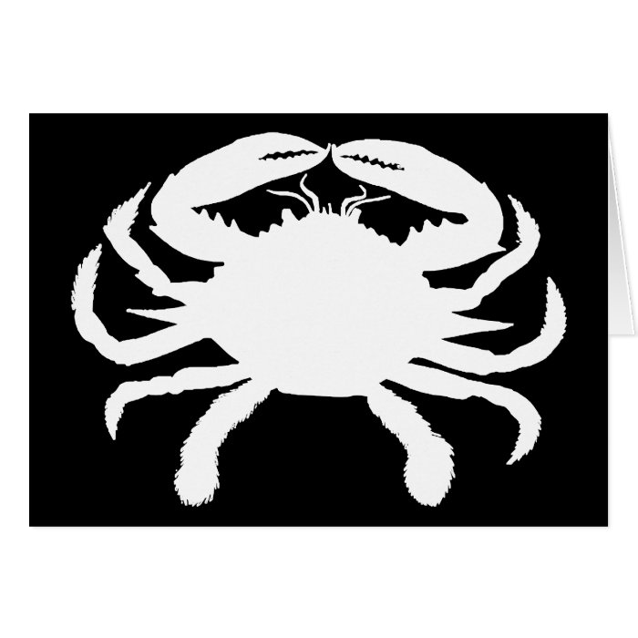 Black and White Crab Card