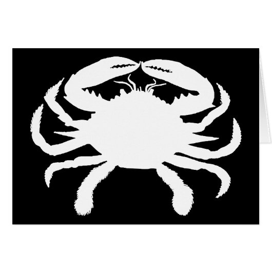 Black and White Crab Cards (Front Horizontal)