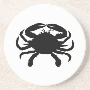 Black and White Crab Coaster