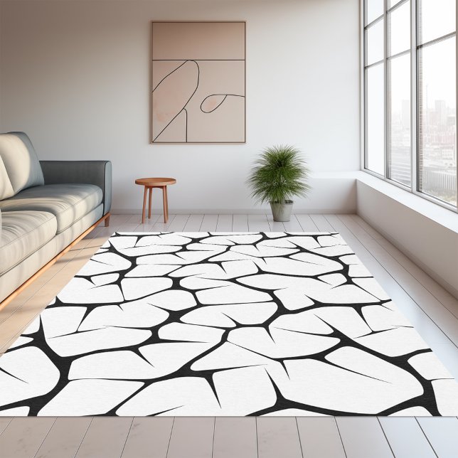 Black and White cracks pattern Rug (Creator Uploaded)