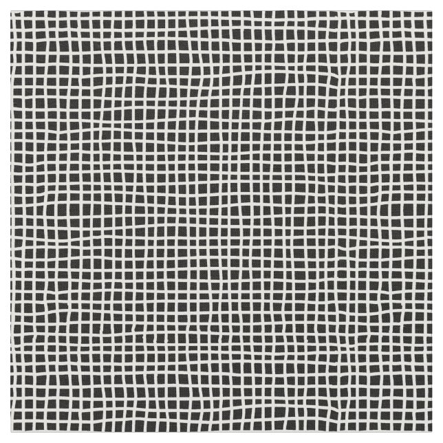 Black and White Criss Cross Lines Fabric (Close Up)