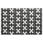 Black and White Crossed Bones Personalized Pattern Fabric