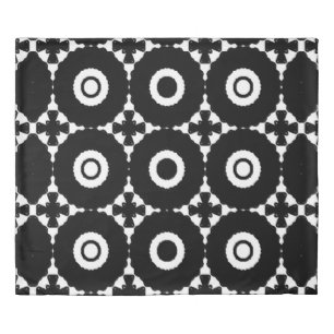 Black and White Crosses and Circles duvet cover