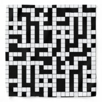 Black and White Crossword Bandana