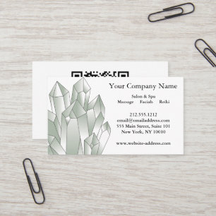 Black and White Crystals Salon Spa  Business Card