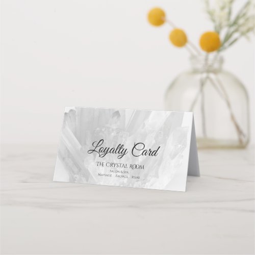 Black and White Crystals Salon Spa  Loyalty Card