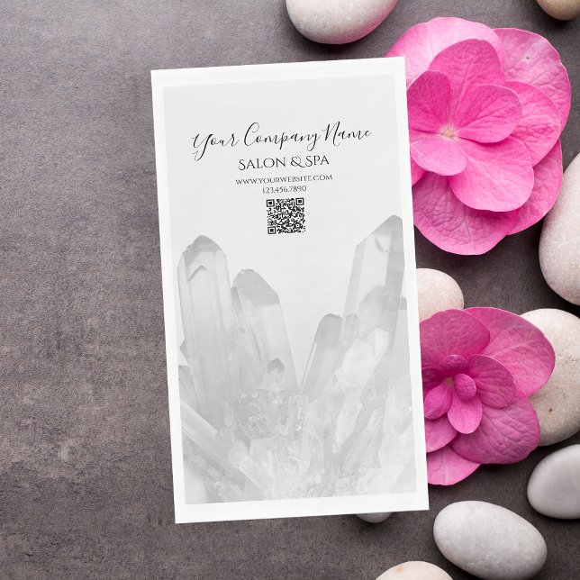 Black and White Crystals Salon Spa Paper Guest Towels (Creator Uploaded)