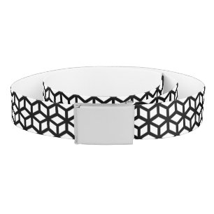 Black And White Cube Pattern Belt