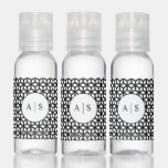 Black And White Cube Pattern Hand Sanitizer