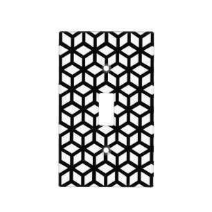 Black And White Cube Pattern Light Switch Cover
