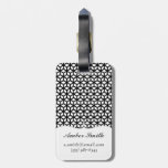 Black And White Cube Pattern Luggage Tag