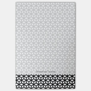 Black And White Cube Pattern Post-it Notes