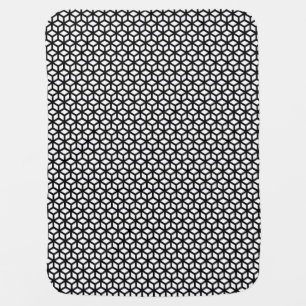 Black And White Cube Pattern Receiving Blanket