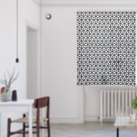 Black And White Cube Pattern Sheer Curtains