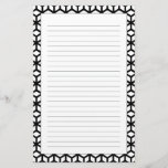 Black And White Cube Pattern Stationery