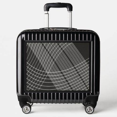 Black and White Curvy Lines Pilot Case Luggage