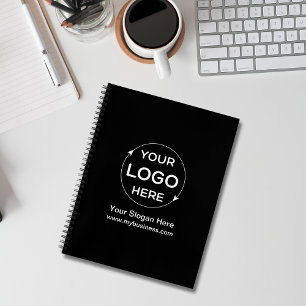 Black and white Custom Business Logo Notebook