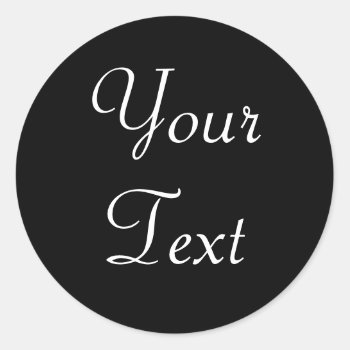 Black And White Custom Envelope Seals With Text by CustomWeddingDesigns at Zazzle