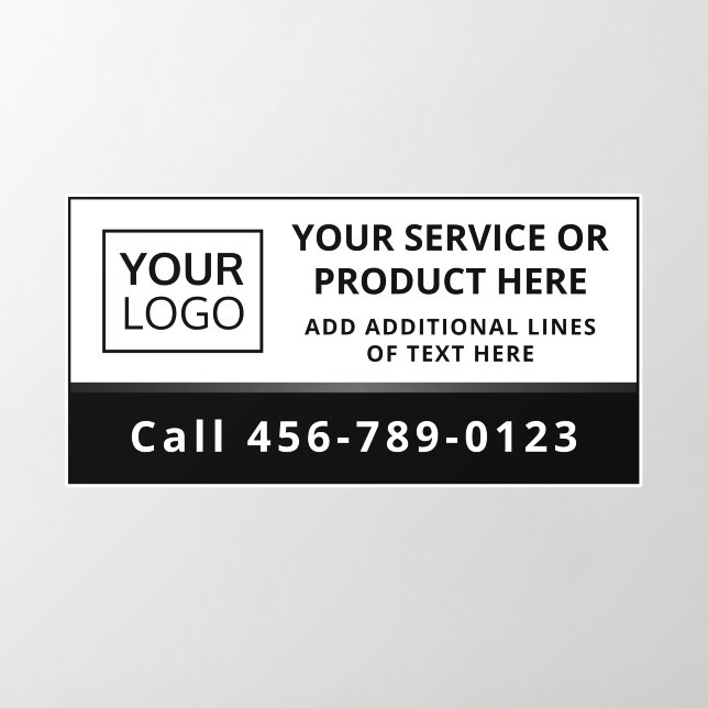 Black and white custom logo business service wall decal  (Insitu 2)