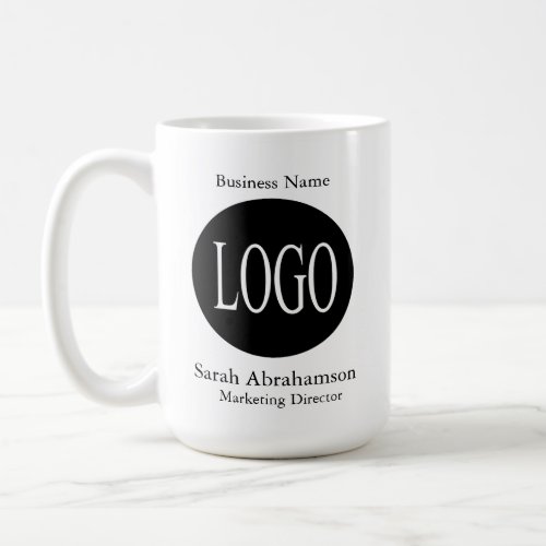 Black and White Custom Logo Coffee Mug Mugs