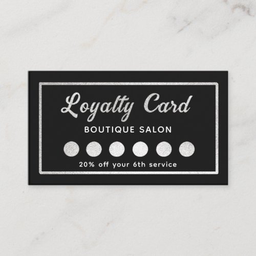 Black and White Custom Logo Customer Loyalty Card