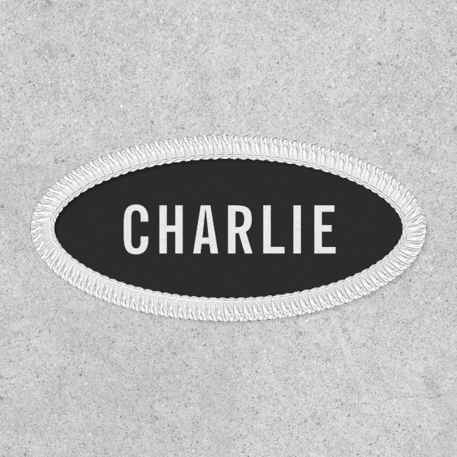 Black and white custom name patches (Front)