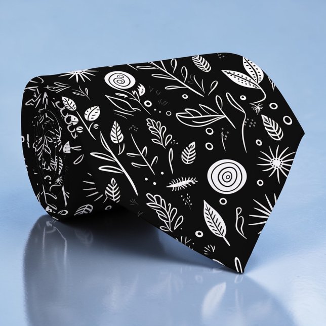 Black and White Custom Necktie (Creator Uploaded)