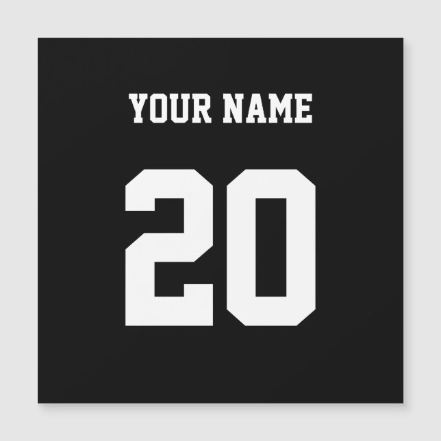 Black and White Custom Number and Name (Front)