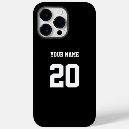 Black and White Custom Number and Name Case_Mate iPhone 14 Pro Max Case