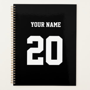 Black and White Custom Number and Name Planner