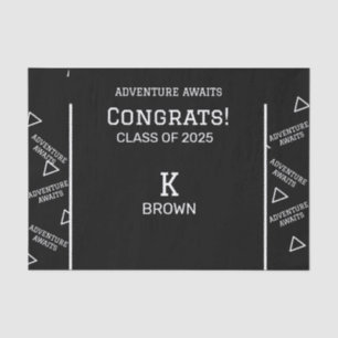 Black and White Custom Personalized Tissue Paper