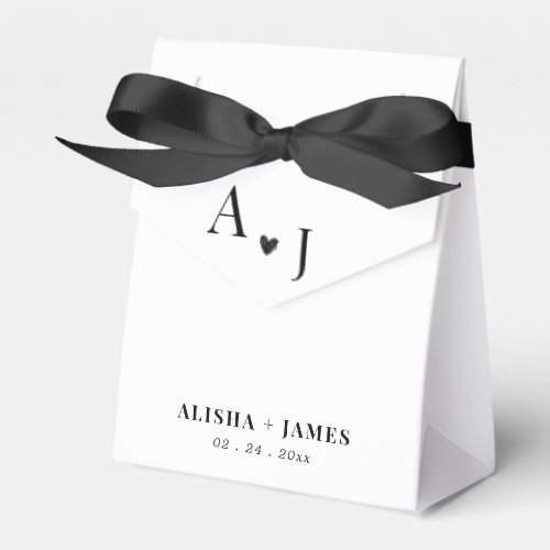 black and white custom photo wedding guests favor boxes
