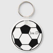 Black And White Custom Soccer Football Keychain at Zazzle