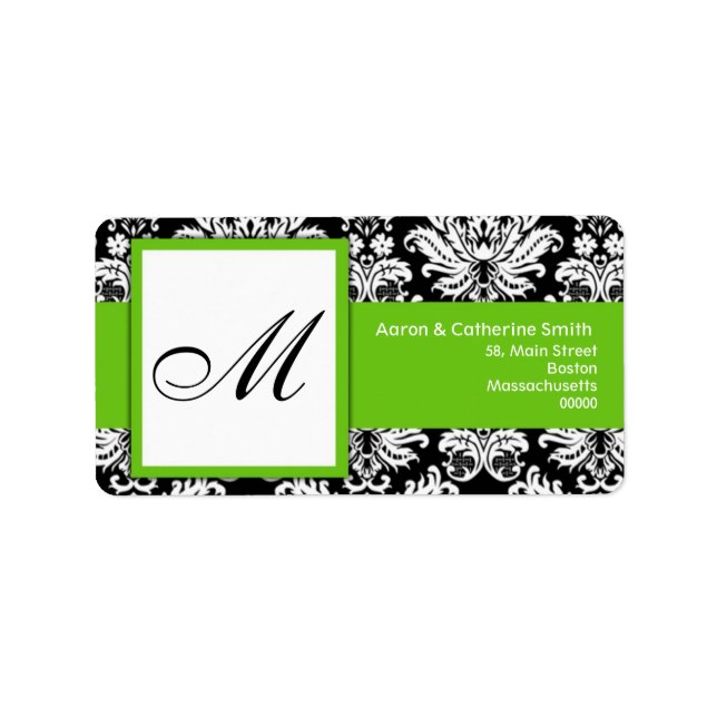 Black and White Customizable Address Labels (Front)