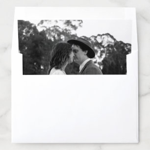 Black And White Customizable Couple Photo Wedding  Envelope Liner