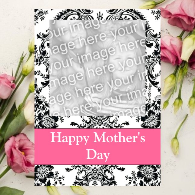 Black and White  Customizable Photo Card (Creator Uploaded)