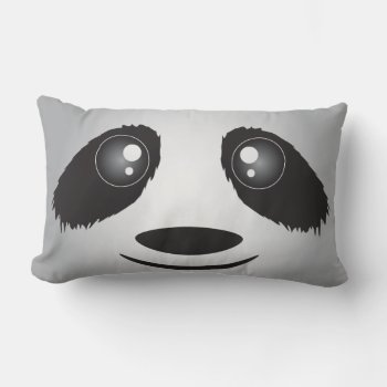 Black And White Cute Panda Face Throw Pillow by nyxxie at Zazzle
