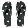 Black and White Cute Simple Heart Pattern  Flip Flops