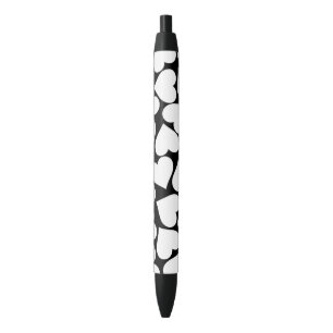 Black and White Cute Simple Heart Pattern Pen