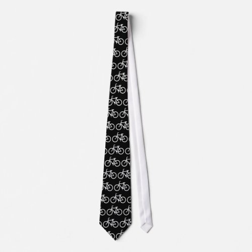 Black and White Cycle Neck Tie