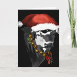 Black and White Dairy Cow for Christmas Holiday Card