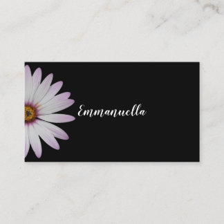 Black and White Daisy Business Card