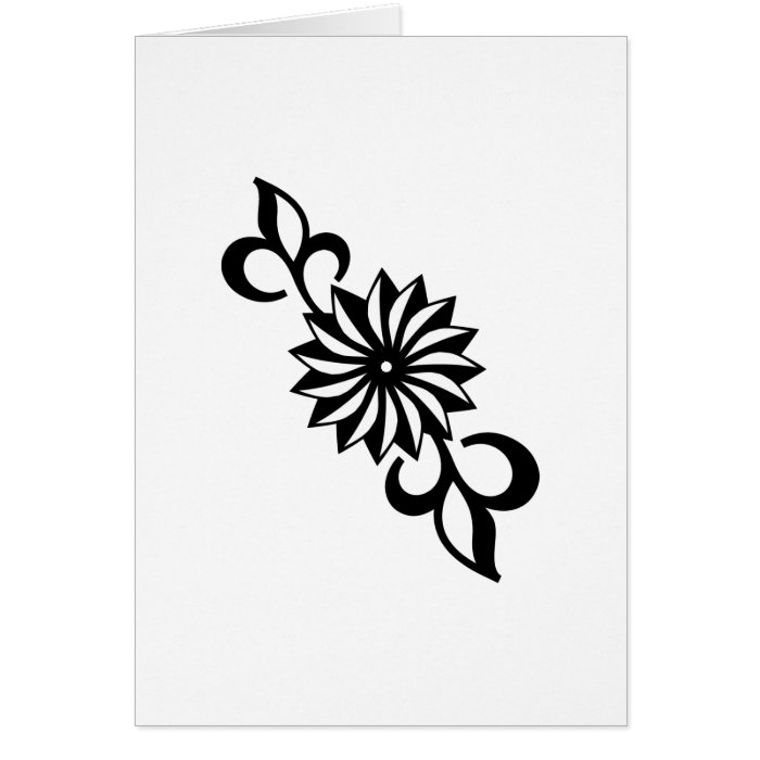 Black and White Daisy Greeting Card