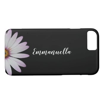 Black And White Daisy Name Iphone 8/7 Case by tjustleft at Zazzle