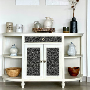 Black and White Daisy Pattern Decoupage Tissue Paper