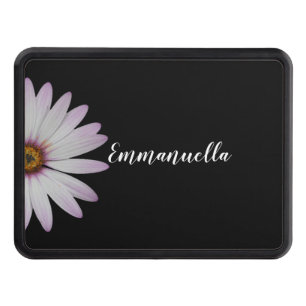 Black and White Daisy Personalized Hitch Cover