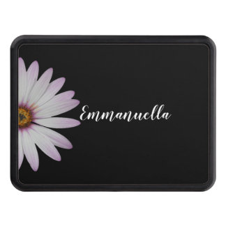 Black and White Daisy Personalized Hitch Cover