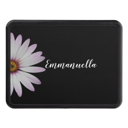 Black And White Daisy Personalized Hitch Cover