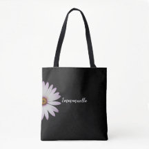 Black and White Daisy Personalized